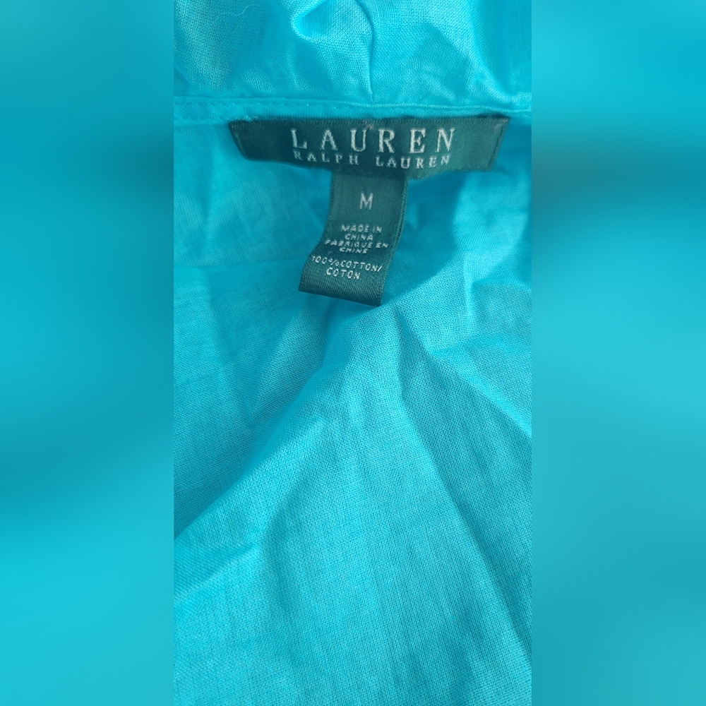 Ralph Lauren Turquoise Silk Fabric
